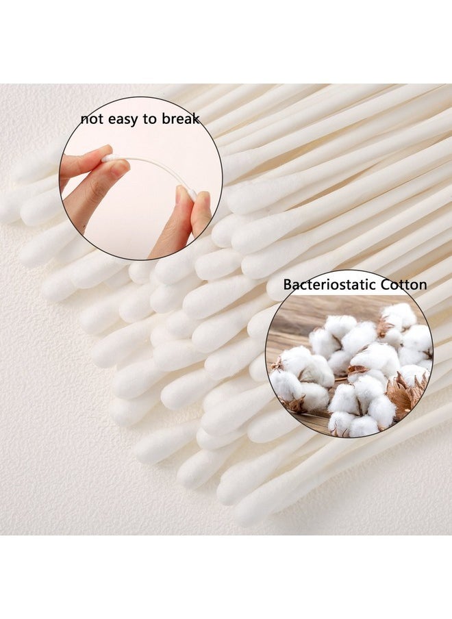 Pangda Cotton Swabs Cotton Tipped Applicator Double Tipped With Cardboard Handles, 400 Pieces (Pointed And Spiral Tip, Pointed And Round Tip)  - Image 2