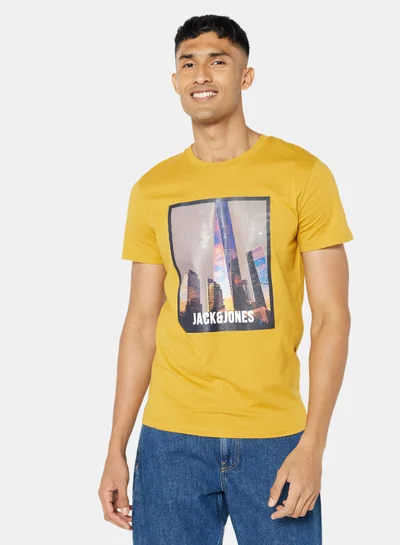 JACK & JONES Logo Graphic Crew Neck T-Shirt