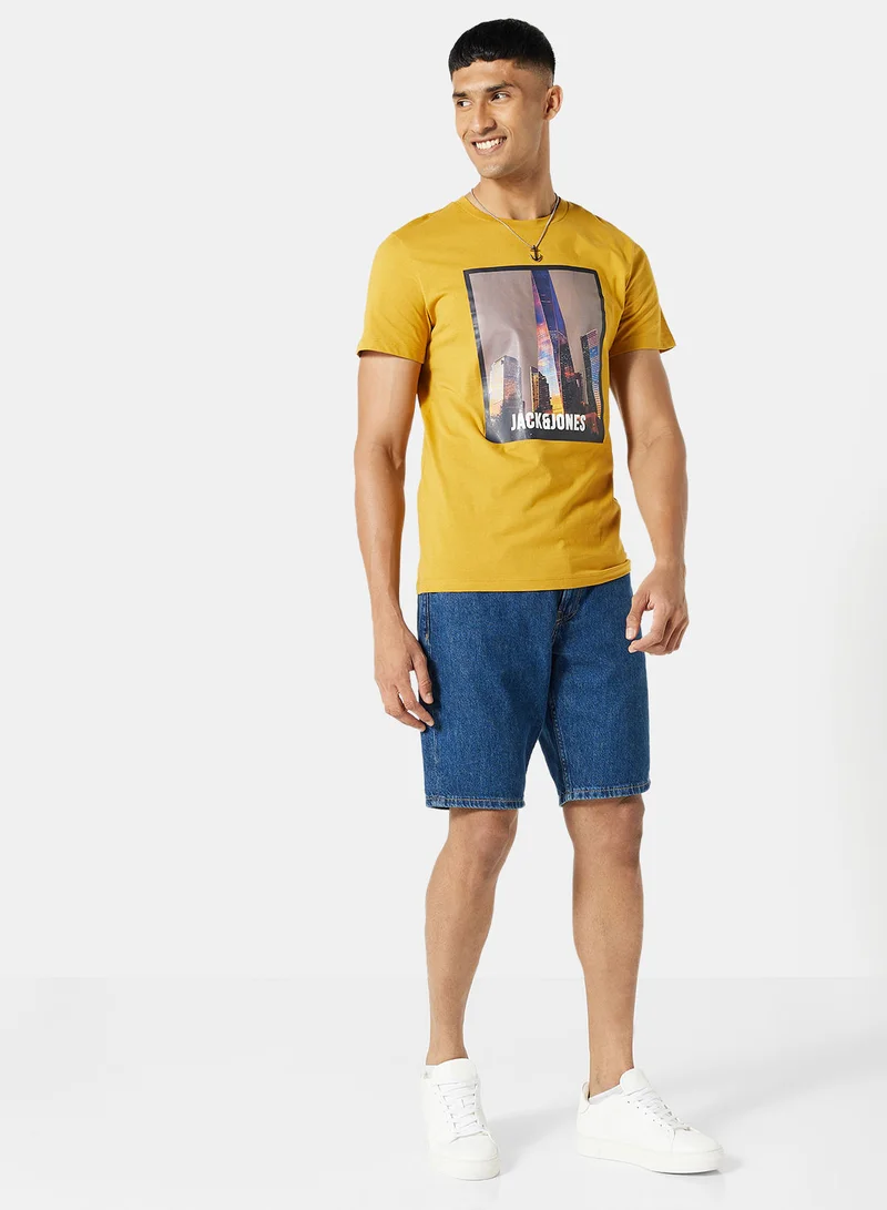 JACK & JONES Logo Graphic Crew Neck T-Shirt