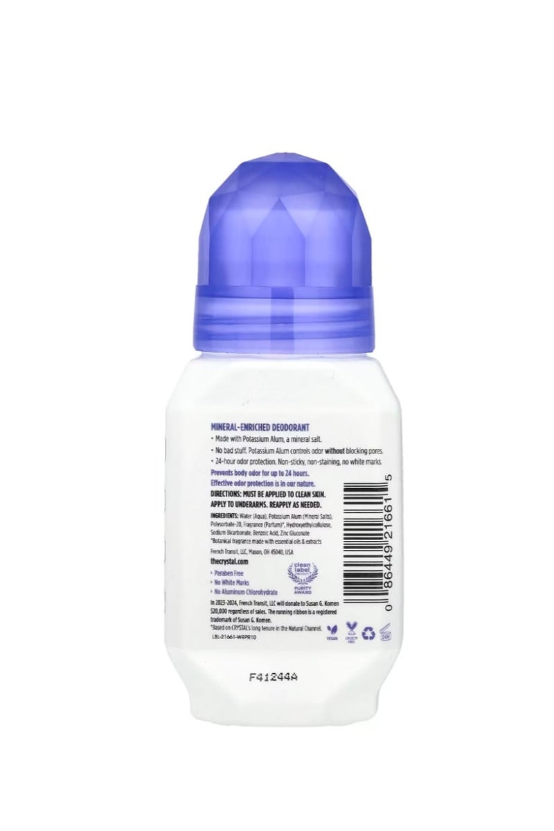 Crystal Natural Deodorant Roll-On Lavender & White Tea 2.25 fl oz (66 ml) - Image 2