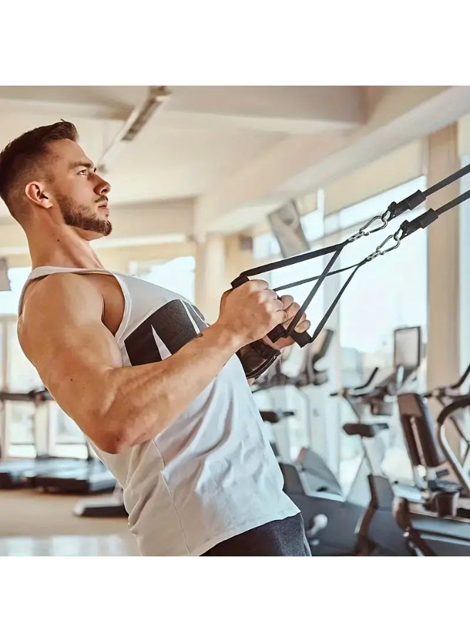 Goolsky 4pcs/set Fitness Handles for Resistance Bands, Non-slip Sponge Grips, with Strong Nylon Straps, Suitable for Yoga and Strength Training (2 Handles + 2 Carabiners) - Image 5