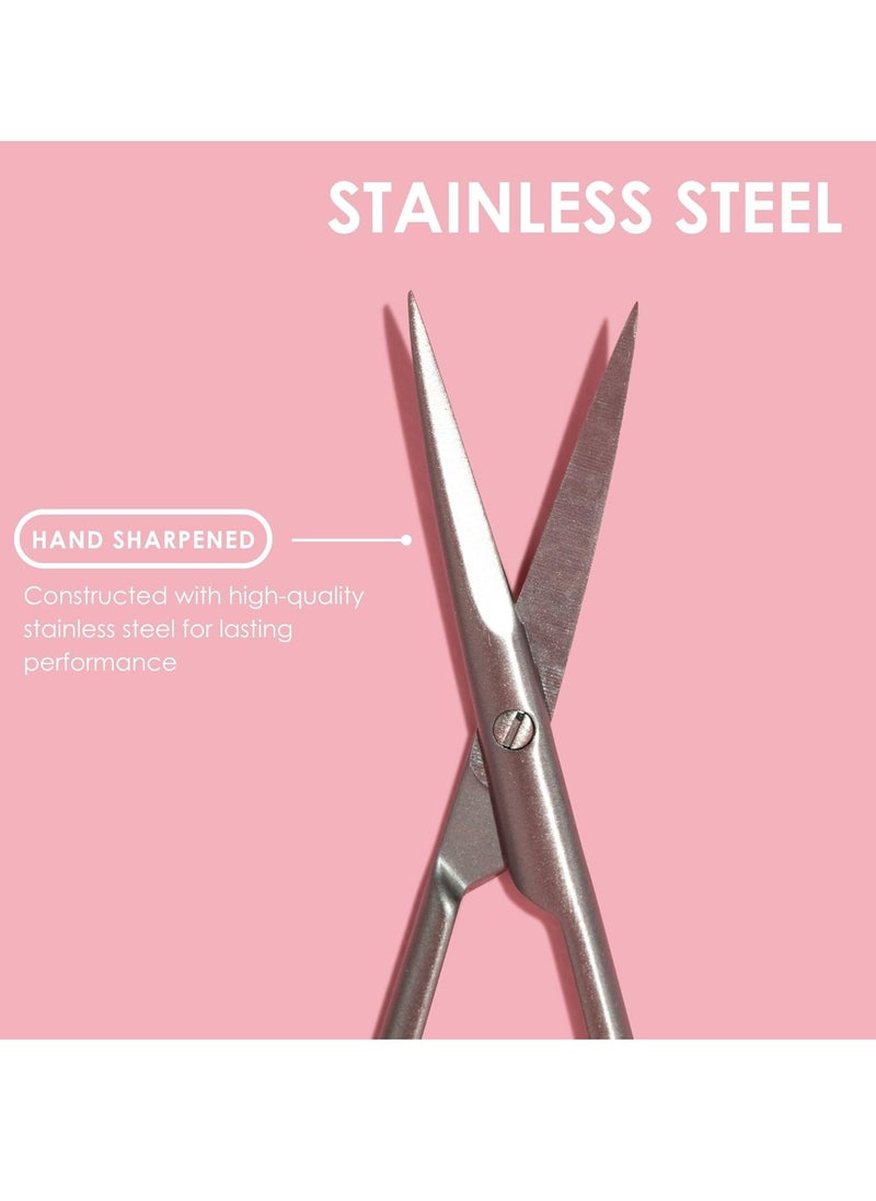 Japonesque - JAPONESQUE Beauty Scissors for Trimming Facial Hair, Brow and Nail Care with Ultra-Sharp, Salon-Quality, Stainless Steel Blades, Curved for Safety and Precision - Image 1