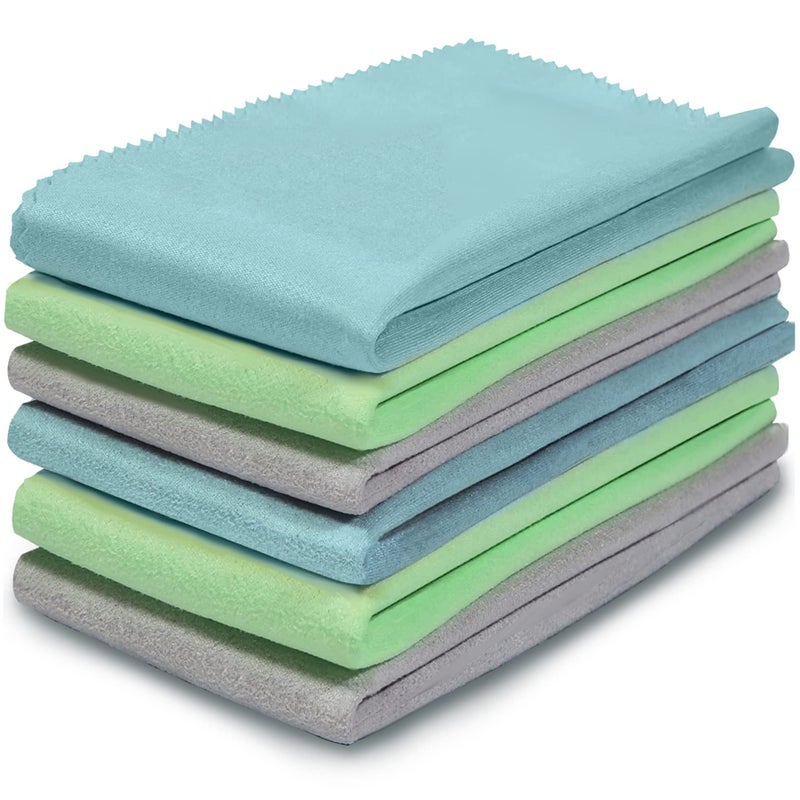 RUSON 6 Pack Guitar Cloths, 12"x12" Microfiber Flute Cleaning Cloth for Musical Instruments Polishing & Cleaning Cloths for Guitar Flute Violin Piano Clarinet Trumpet Sax - Image 1