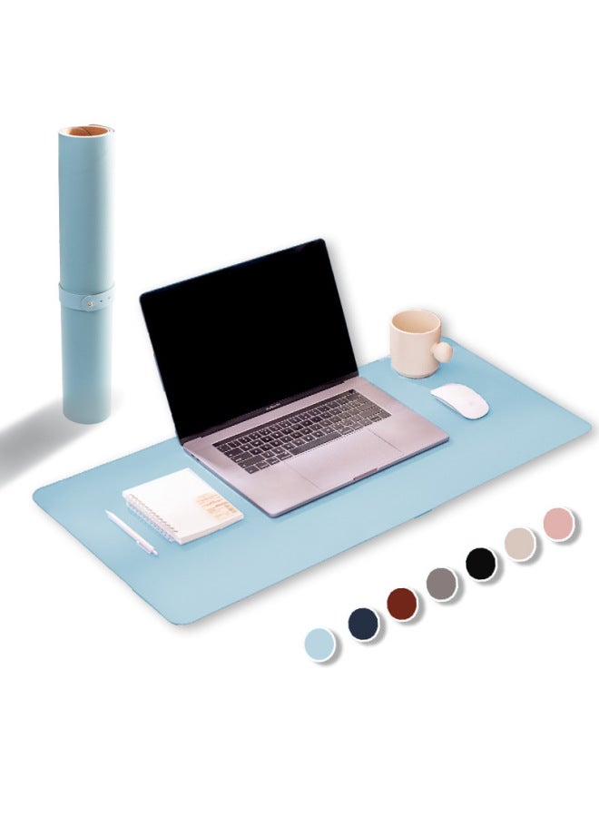 Leather Mouse Pad Oversized Office Desk Pad Student Computer Book Desk Pad Waterproof Writing Pad Printing Pattern Logo-Color:70cm*35cm-Pattern:Bright Brown  - Image 2