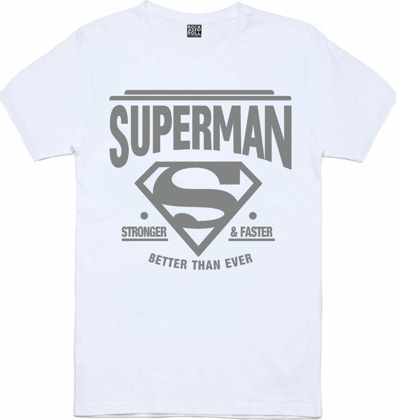 Superman White Short Sleeve Unisex Kids T-Shirt