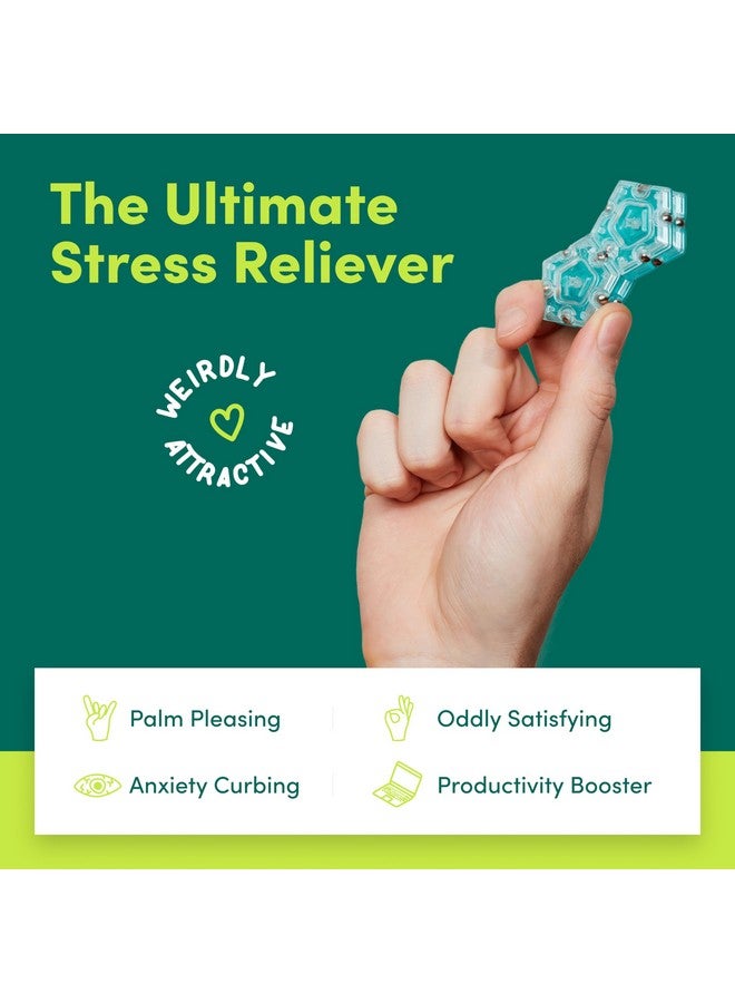 Speks Geode Sphere Magnetic Fidget Toy For Adults | Quiet Adult Sensory Toy For Stress Relief & Anxiety, Office Desk Toy & Top Gadget Gift Idea | Aqua, 12-Piece Set - Image 3