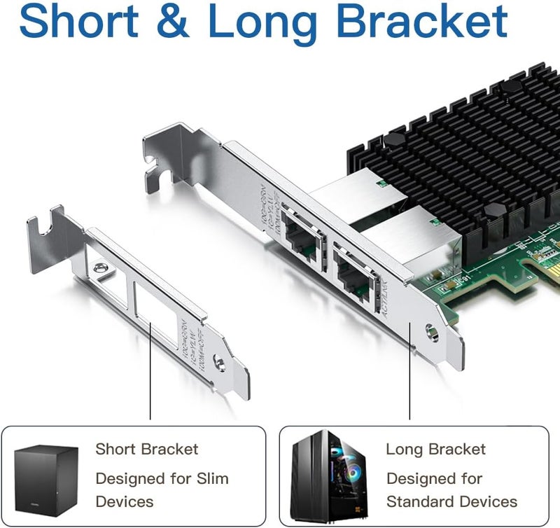 HYFIBER H!Fiber 10Gb RJ45 PCI-E Network Card NIC, Compare to Intel X550-T2, with Intel X550-AT2 Chip, Dual RJ45 Ports, PCI Express 3.0 X4, Ethernet Converged Network Adapter Support Windows/Linux/VMware Esxi - Image 5