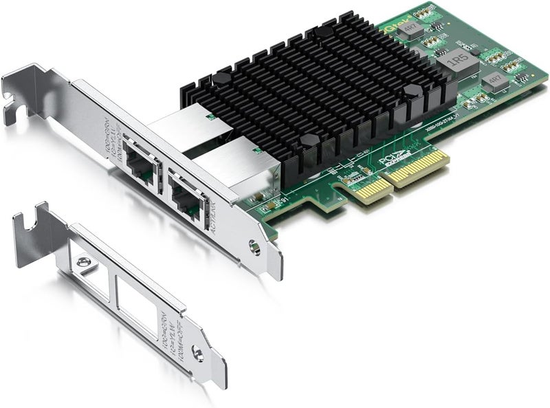 HYFIBER H!Fiber 10Gb RJ45 PCI-E Network Card NIC, Compare to Intel X550-T2, with Intel X550-AT2 Chip, Dual RJ45 Ports, PCI Express 3.0 X4, Ethernet Converged Network Adapter Support Windows/Linux/VMware Esxi - Image 1