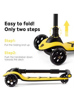 LAMBORGHINI 3-Wheel Foldable Kick Scooter (Yellow)  - Image 2