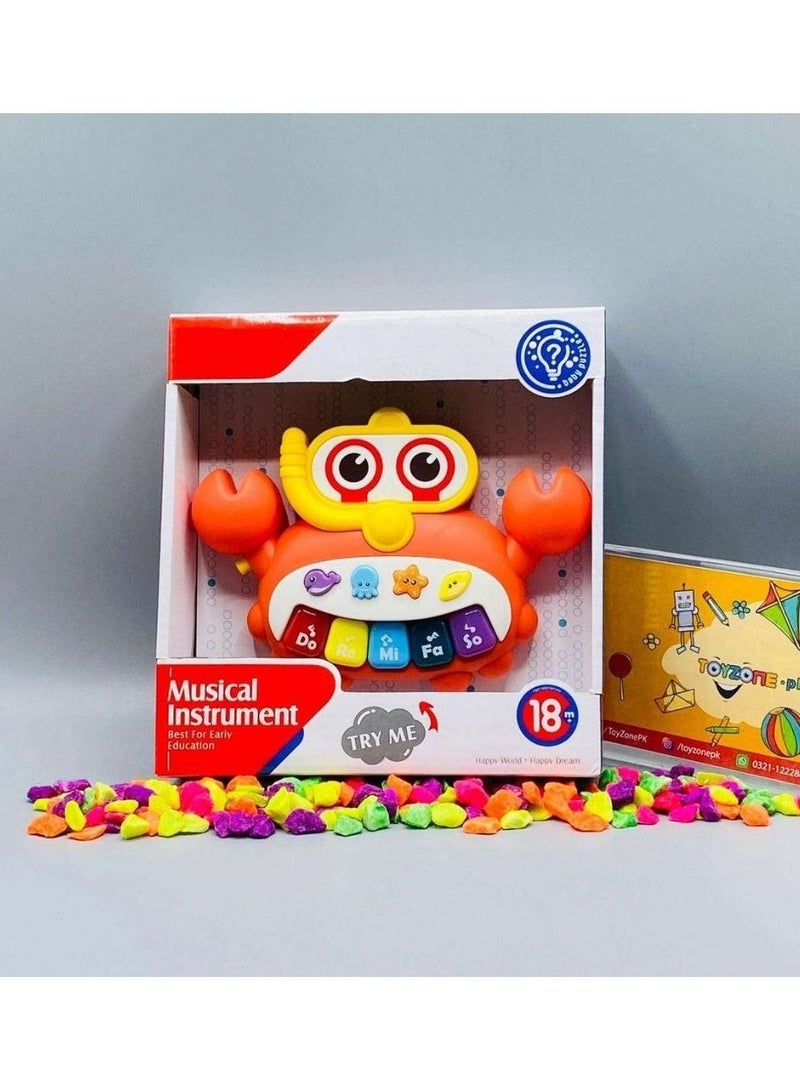 Fitto Baby Musical Toy Cute Crab with Music and Lights For Babies and Toddlers - Image 4