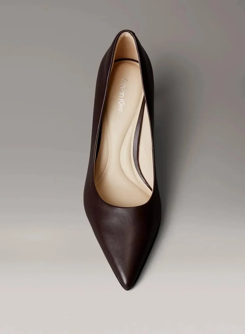 Calvin Klein Bordeaux Leather Stiletto Pumps for Women | Best Price UAE