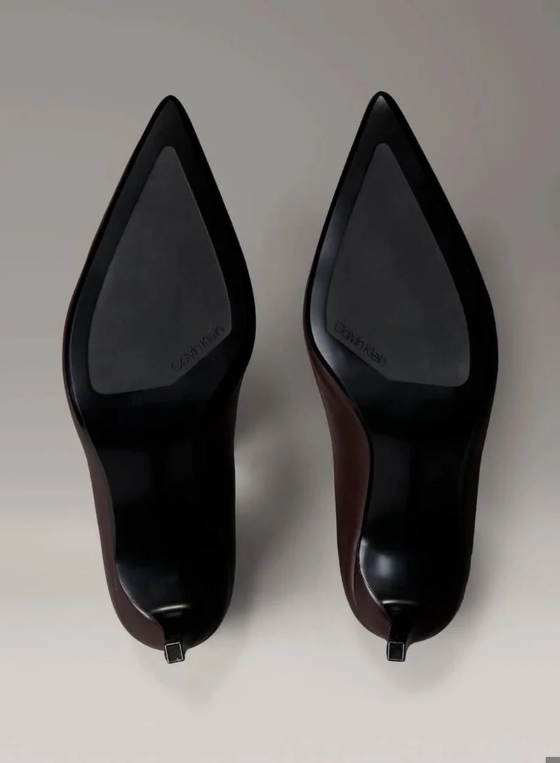 Calvin Klein Bordeaux Leather Stiletto Pumps for Women | Best Price UAE