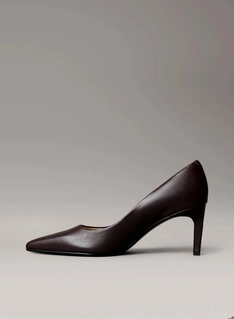 Calvin Klein Bordeaux Leather Stiletto Pumps for Women | Best Price UAE