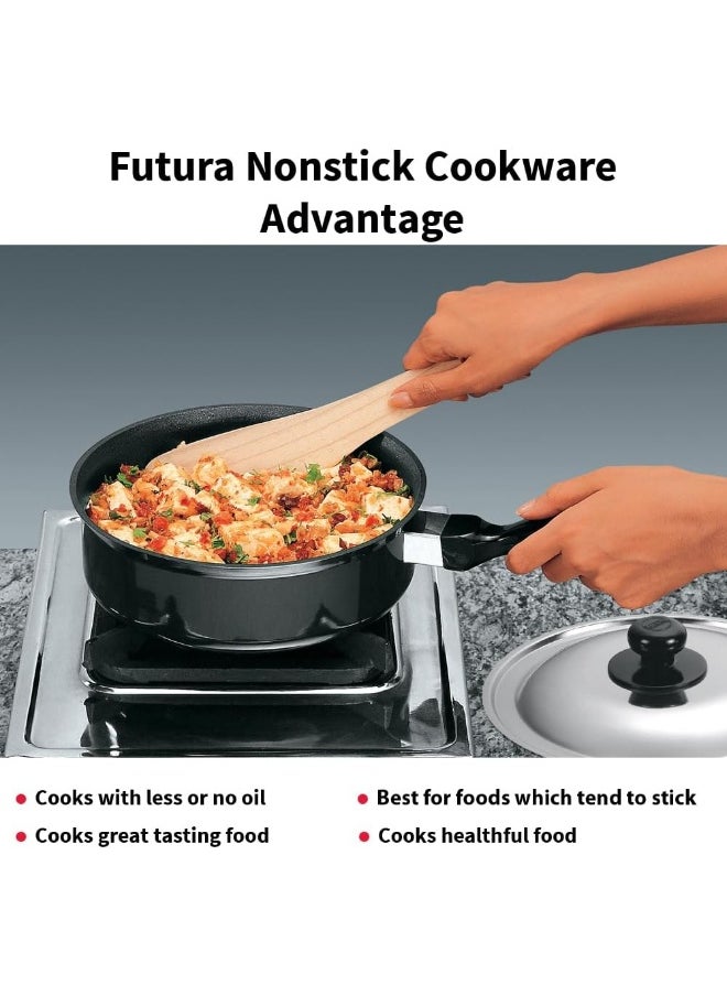 Hawkins Hawkins Futura Nonstick Curry Pan (Saute Pan) Without LID, 20cm, 3.25mm Thick, 2 Litres, Black  - Image 4