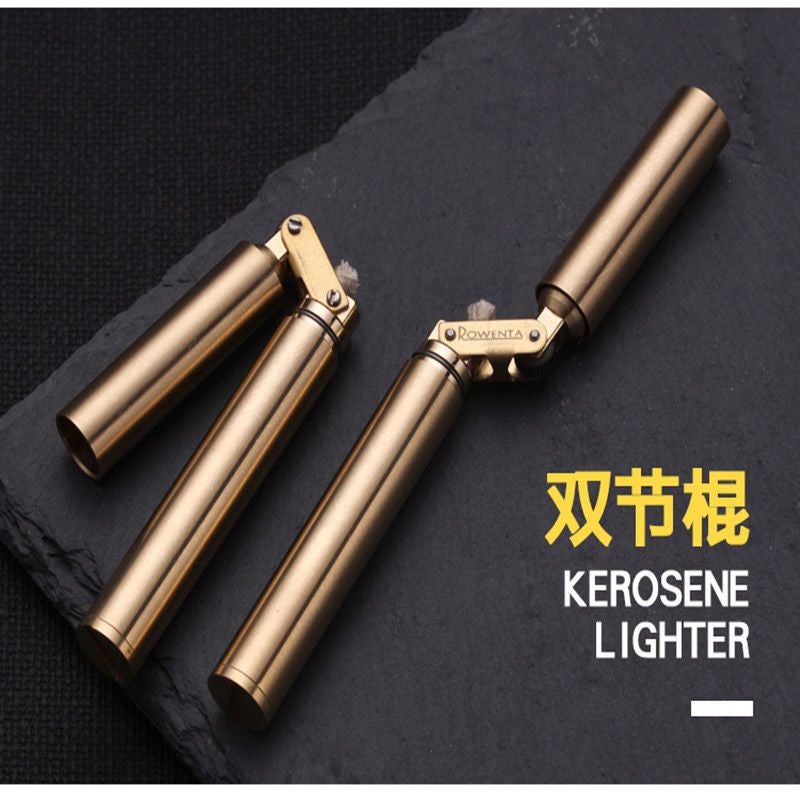 Good Luck Stick Nunchaku Brass Kerosene Lighter High-End Metal Smoke Type Small Mini Manufacturer - Image 4