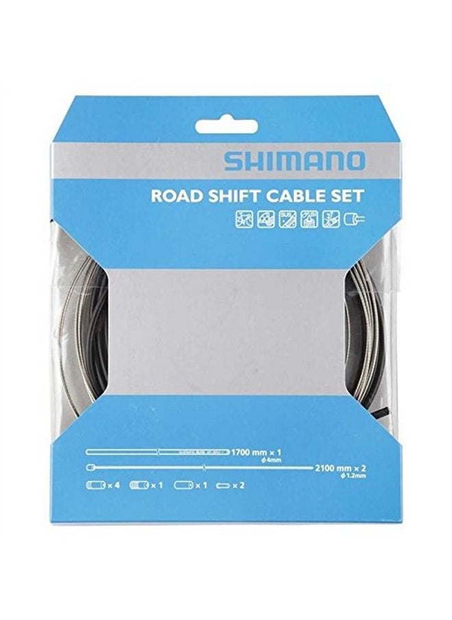 SHIMANO مجموعة كابلات تروس الدراجة Road Shift باللون الأسود  - Image 2