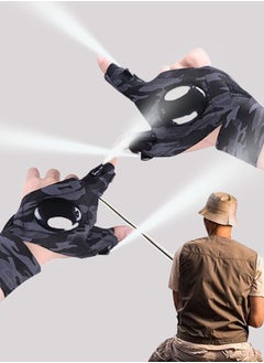 LED Flashlight Gloves, Gifts for Men Dad Him Boyfriend Husband, Cool Gadget Hands-Free Lights for Camping Fishing Repairing,