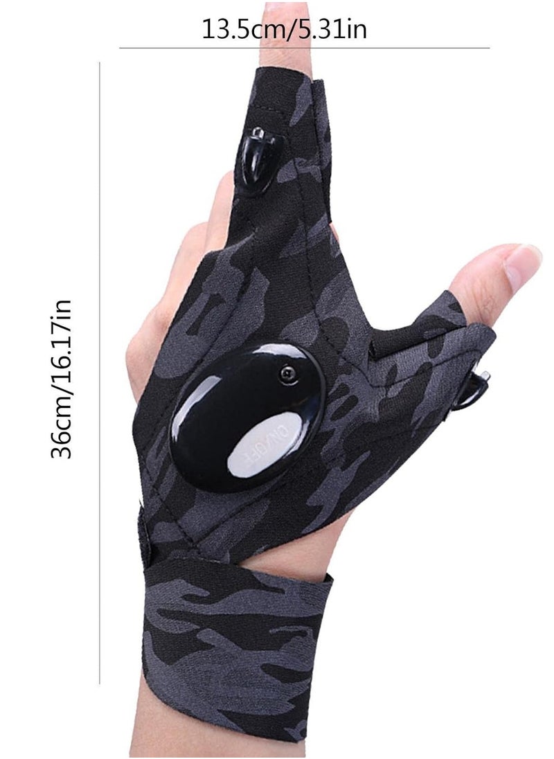 PYC - LED Flashlight Gloves, Gifts for Men Dad Him Boyfriend Husband, Cool Gadget Hands-Free Lights for Camping Fishing Repairing, - Image 1