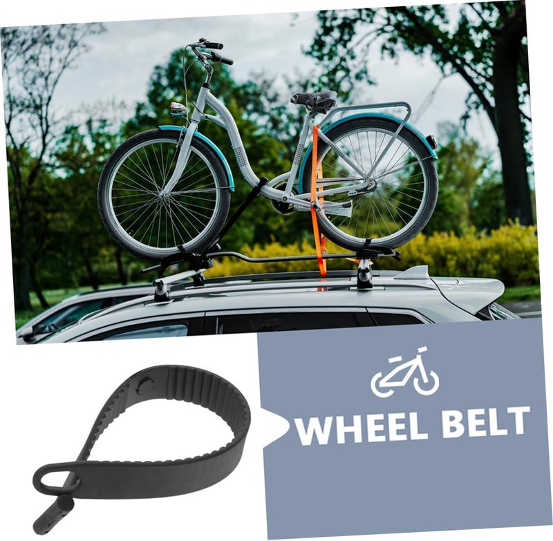 Toyvian 2Pcs Bike Fastening Rubber Strap Multi-use Tire Fixation Belts for Roof Racks Outdoor Cycling Accessories Adjustable Rubber Straps for Bike and Motorcycle - Image 5