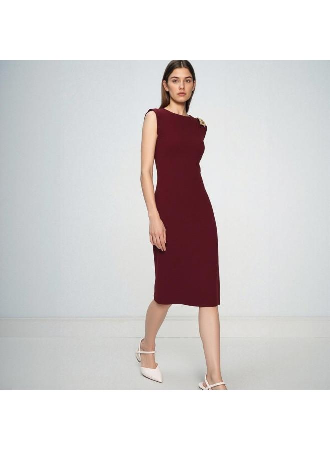 Zara Women'S French Elegant And Luxurious Straight Knit Midi Dress - Image 2