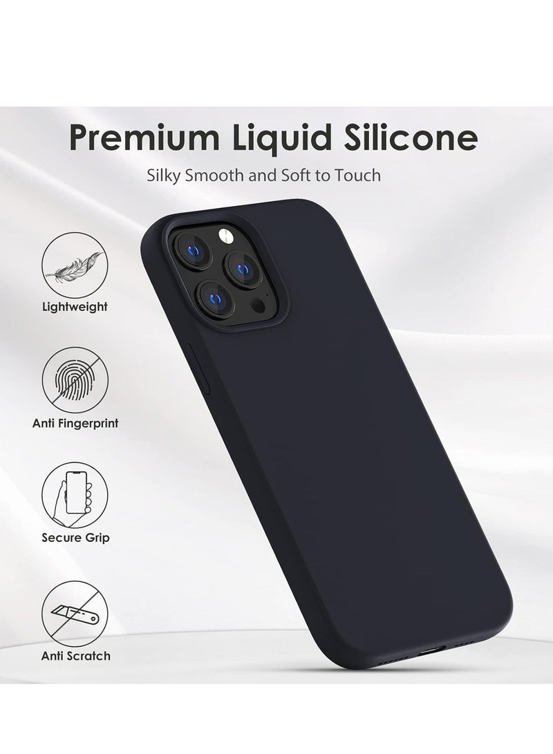 MIGOFAST Silicone Case for iPhone 13 Pro Max Ultra Slim Shockproof Protective Phone Case with Soft Anti Scratch Microfiber Lining 6.7 inch Black - Image 3