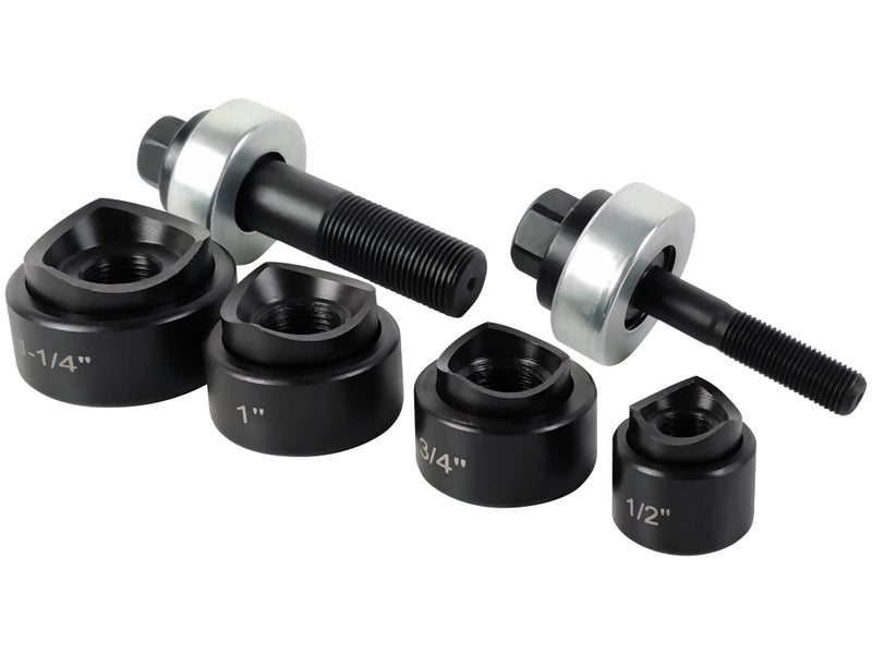 AMZCNC Manual Knockout Punch Kit Heavy Duty Metal Sheet Knock Out Box Hole Cutter Conduit Punch Driver Die Set Conduit Hole Size 12114 Knockout Punch kit