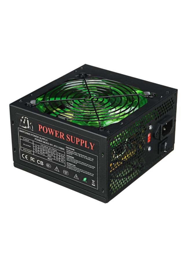 NIBEMINENT Power-Supply LED PC Fan 15 x 14cm Black  - Image 1