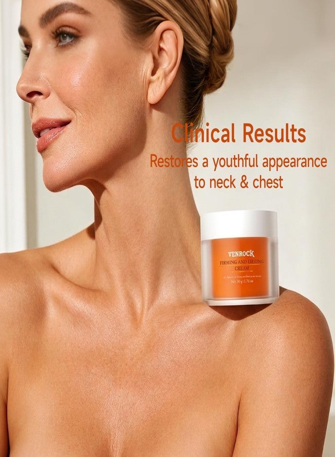 Venrock Neck Firming Cream with Niacinamide & Hyaluronic Acid - Anti-Aging Lift for Crepey Skin, Wrinkles & Sagging - Centella Asiatica Moisturizer for Neck & Décolleté, 1.76 Fl Oz - Image 3