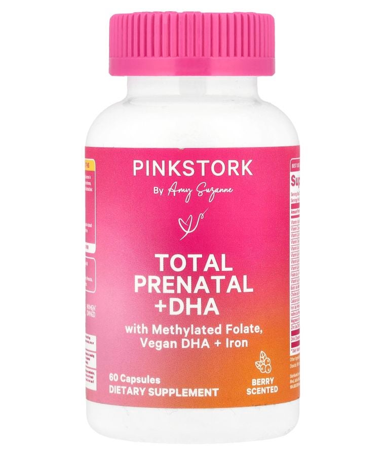Pink Stork Total Prenatal + DHA Berry 60 Capsules