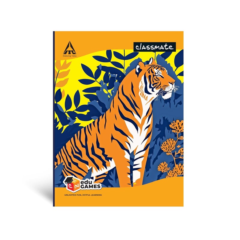 classmate Notebook | 120 Pages | Single Line | 24.0cm x 18.0cm | Pack of 4 | Ruled Notebook for School Students - Image 1