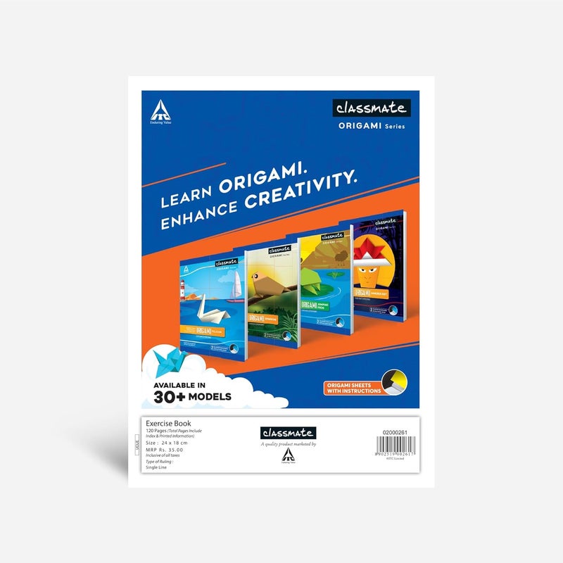 classmate Notebook | 120 Pages | Single Line | 24.0cm x 18.0cm | Pack of 4 | Ruled Notebook for School Students - Image 2