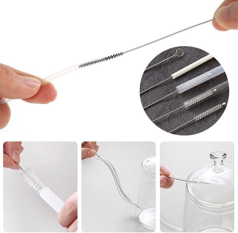 THINTON Extra Long Straw Cleaner Brush Set - 10 PCS with Various Diameters for Cleaning Straws, Pipes, and Bottles - Image 3