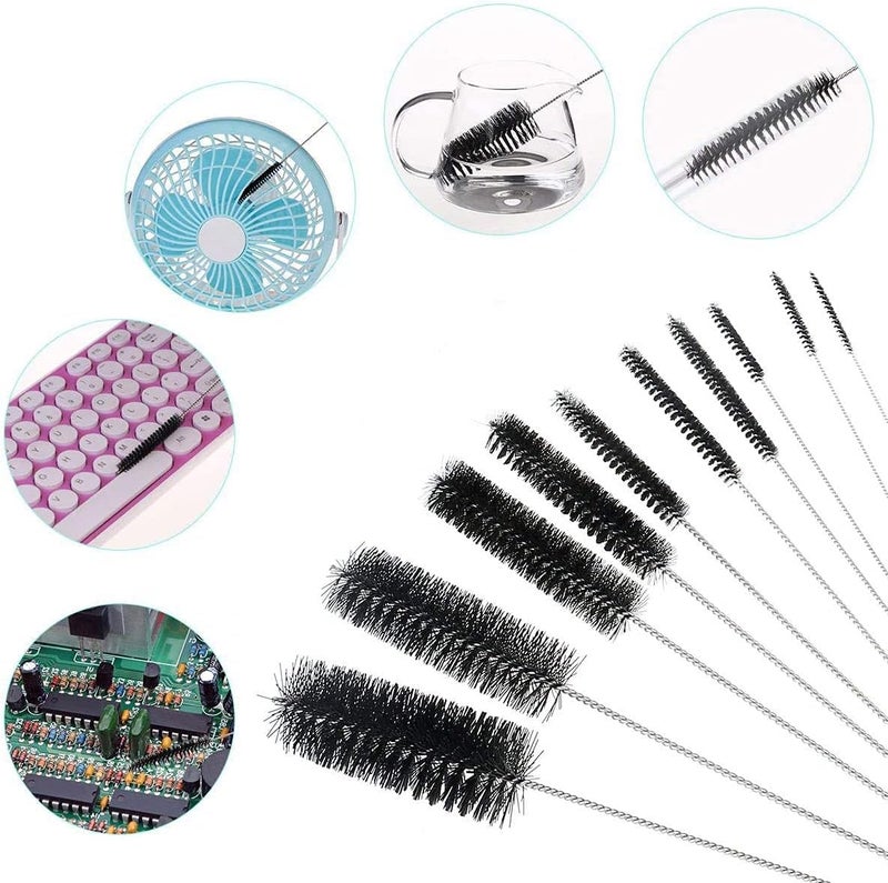 THINTON Extra Long Straw Cleaner Brush Set - 10 PCS with Various Diameters for Cleaning Straws, Pipes, and Bottles - Image 4