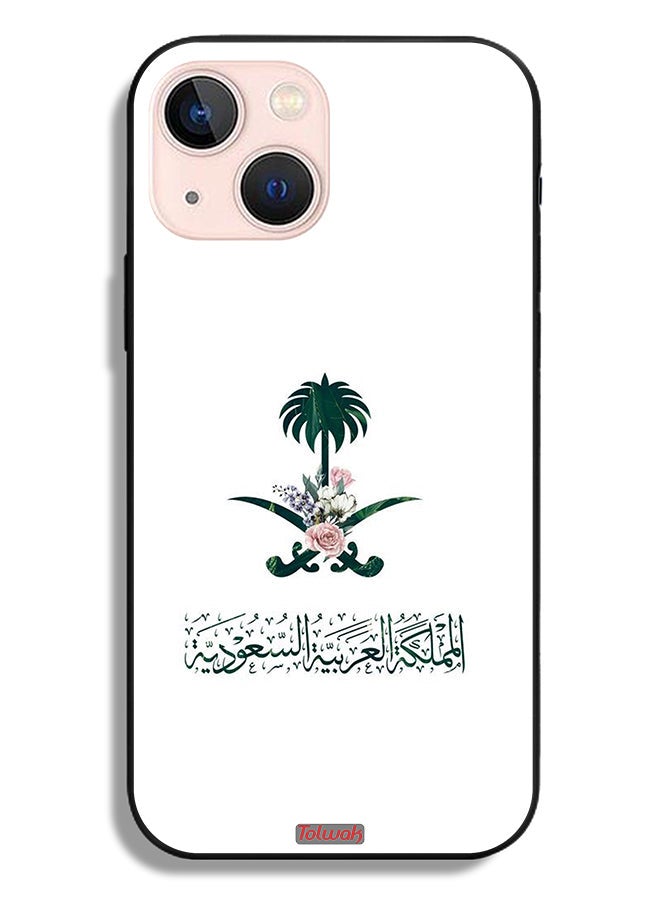Tolwak Apple iPhone 13 mini Protective Case Kingdom Of Saudi Arabia Sign Of Flowers - Image 2