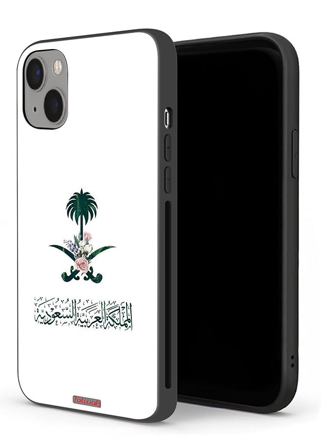 Tolwak Apple iPhone 13 mini Protective Case Kingdom Of Saudi Arabia Sign Of Flowers - Image 1