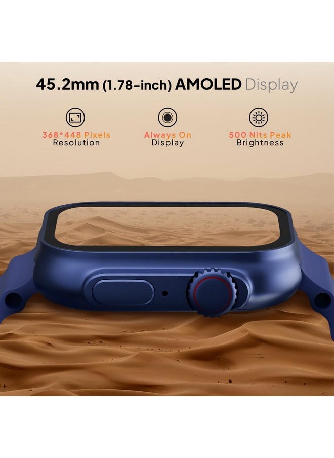 Fire-Boltt - Fire-Boltt Supernova- 45.2mm AMOLED Display, 500 NITS Brightness, 368 * 448 px Resolution, Bluetooth Calling, 123 Sports Modes, Voice Assistant, Inbuilt Games (Blue) - Image 1