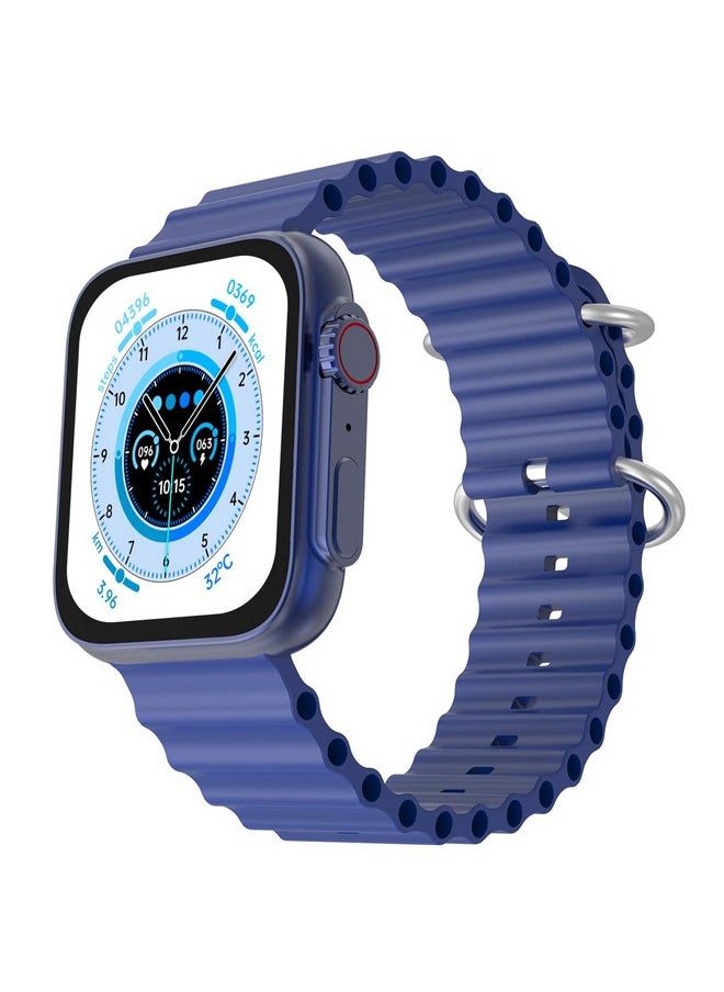 Fire-Boltt - Fire-Boltt Supernova- 45.2mm AMOLED Display, 500 NITS Brightness, 368 * 448 px Resolution, Bluetooth Calling, 123 Sports Modes, Voice Assistant, Inbuilt Games (Blue) - Image 1