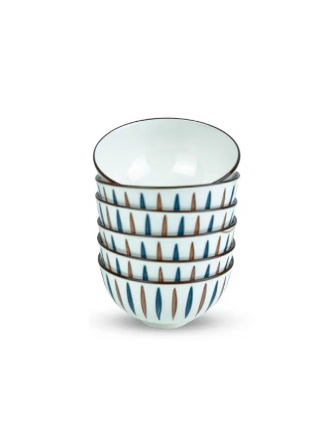 طقم بولات سلطة والشوربة من البورسلين المستورد مكون من 6 قطع شكل 2 - Image 2