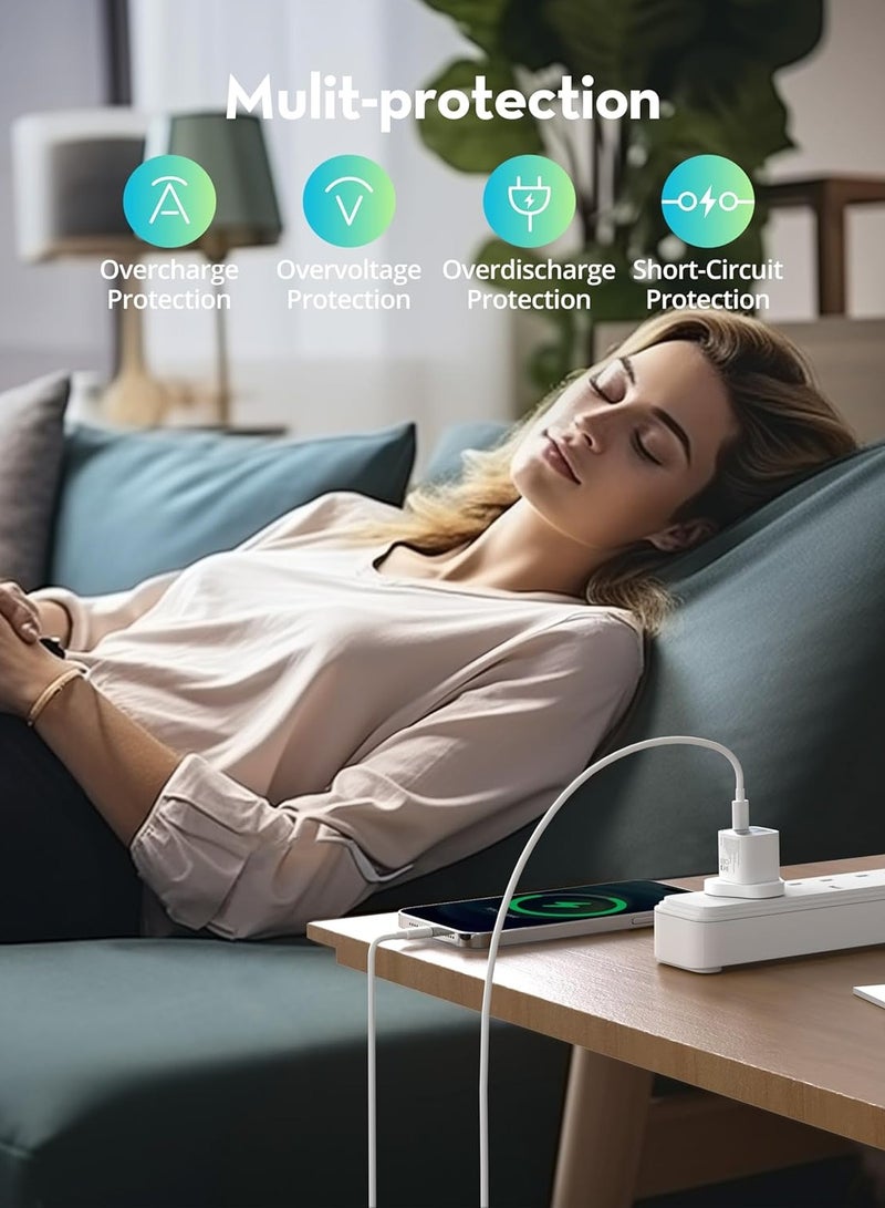 راف باور RP-PC1055 GaN PD 20W USB-C Wall Charger, White|18 Months Warranty White - Image 3