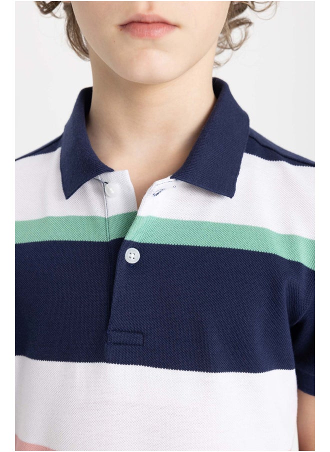 DeFacto - Boy Regular Fit Polo Neck Knitted Short Sleeve Polo T-Shirt - Image 1
