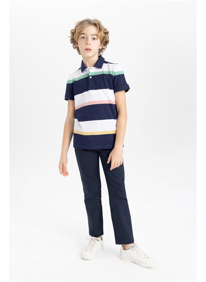 DeFacto - Boy Regular Fit Polo Neck Knitted Short Sleeve Polo T-Shirt - Image 1
