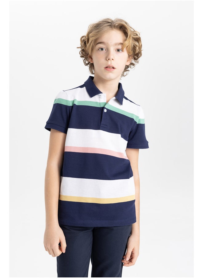 DeFacto - Boy Regular Fit Polo Neck Knitted Short Sleeve Polo T-Shirt - Image 1