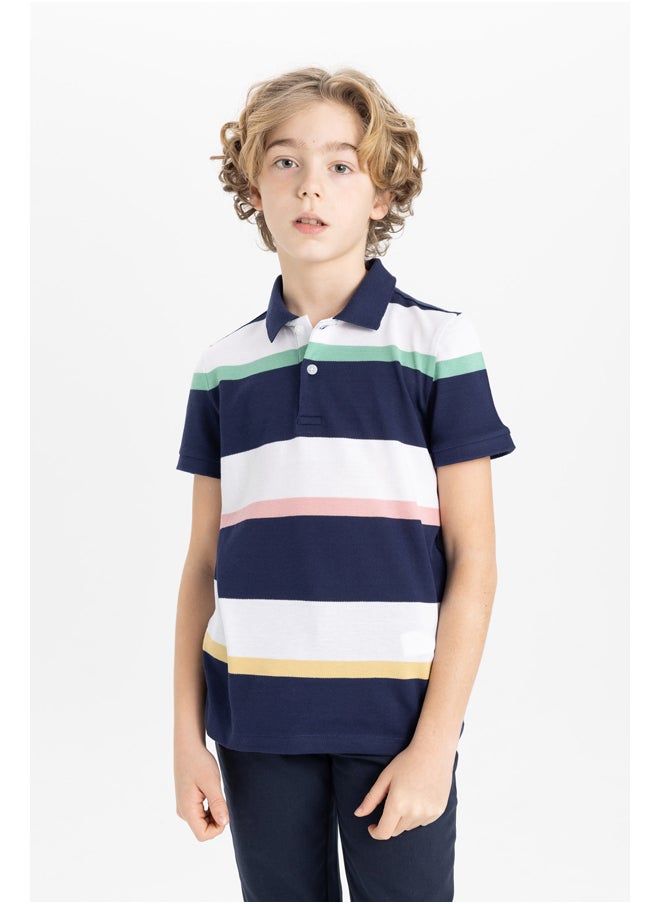 DeFacto - Boy Regular Fit Polo Neck Knitted Short Sleeve Polo T-Shirt - Image 1