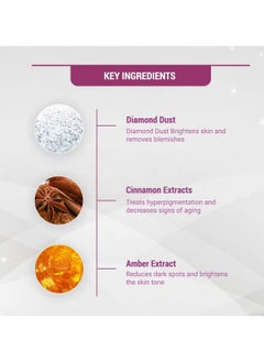 LOTUS HERBALS Radiant Diamond Cellular Radiance 5 In 1 Facial Kit With Diamon Dust And Cinnamon For All Skin Types 170gm  - Image 3