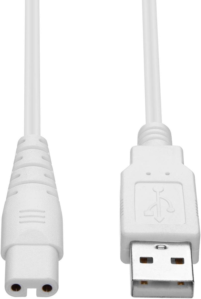 RAXSEG كابل شحن USB لـ Nicwell وFairywill وAquasonic وMOSPRO وNicefeel وZerhunt وOralfree وWaterfloss وTovendor وHangsun وInitio وMcNaval وCremax وأجزاء استبدال كابل الشحن USB (أبيض)... - Image 1