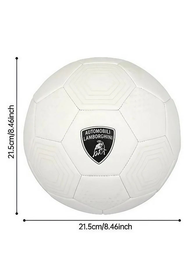 Lamborghini Sewing Soccer Ball (Size 5, White) - Image 2