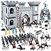 Plustopoy Medieval Castle Knight Toy Soldier Figures Army Men Toys The Medieval Times Middle Ages DIY Castle Building Toy Piracy Knight Action Figurines with with 20 Piracies 12 Soldiers 8 Cavalry - Image 4