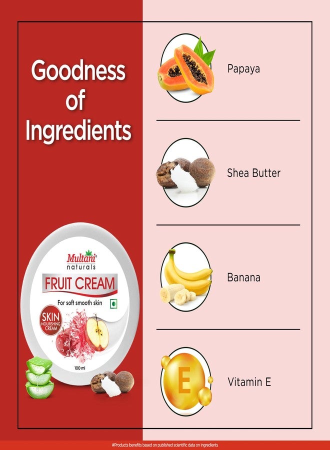 Multani كريم مولتاني ناتشورالز المرطب للبشرة بخلاصة التفاح، سريع الامتصاص وغير لزج، مرطب للوجه واليدين والجسم | لبشرة صحية وناعمة ومشرقة | 100 مل - Image 3