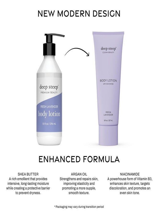 Deep Steep Body Lotion, Fresh Lavender, 8 oz - Moisturizer with Coconut Oil, Shea Butter, Argan Oil, Aloe Vera & Niacinamide - Vegan, Clean Beauty, Daily Skin Hydration - Image 3