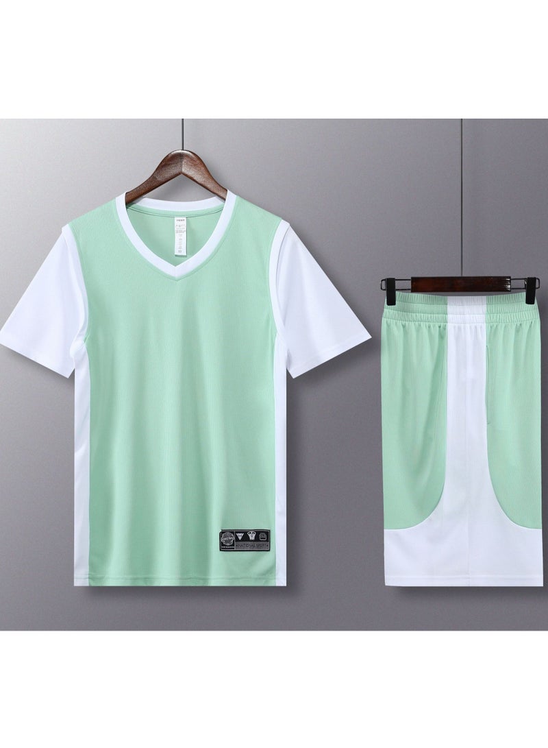KUYING Basketball Uniform Men's And Women's Summer Vacation Two-Piece Short Sleeved Jersey 